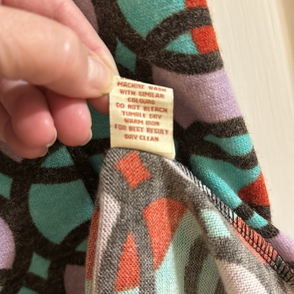 Geometric Patterned Short Sleeved Fall Dress - image 7